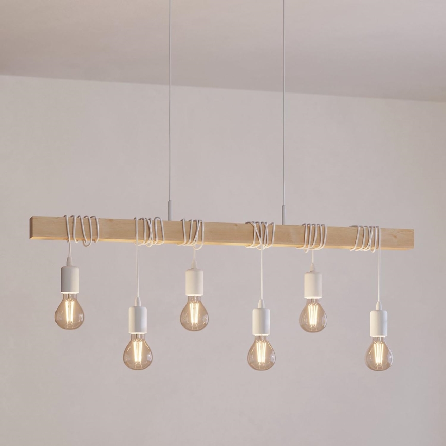 Eglo - Luster na lanku TOWNSHEND 6xE27/60W/230V - FSC certifikované
