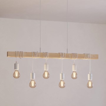 Eglo - Luster na lanku TOWNSHEND 6xE27/60W/230V
