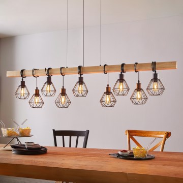 Eglo - Luster na lanku TOWNSHEND 9xE27/60W/230V - FSC certifikované