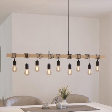Eglo - Luster na lanku TOWNSHEND 9xE27/60W/230V - FSC certifikované