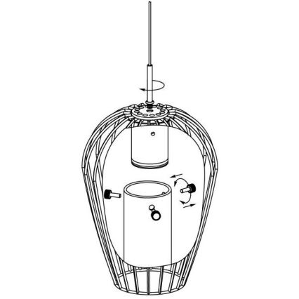 Eglo - Náhradné sklo k lustru a stolnej lampe VENCINO biela