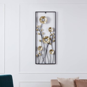 Eglo - Nástenná dekorácia 100x38,5 cm čierna/zlatá