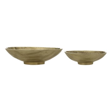 Eglo - SADA 2x Dekoračný podnos pr. 28/21 cm zlatá