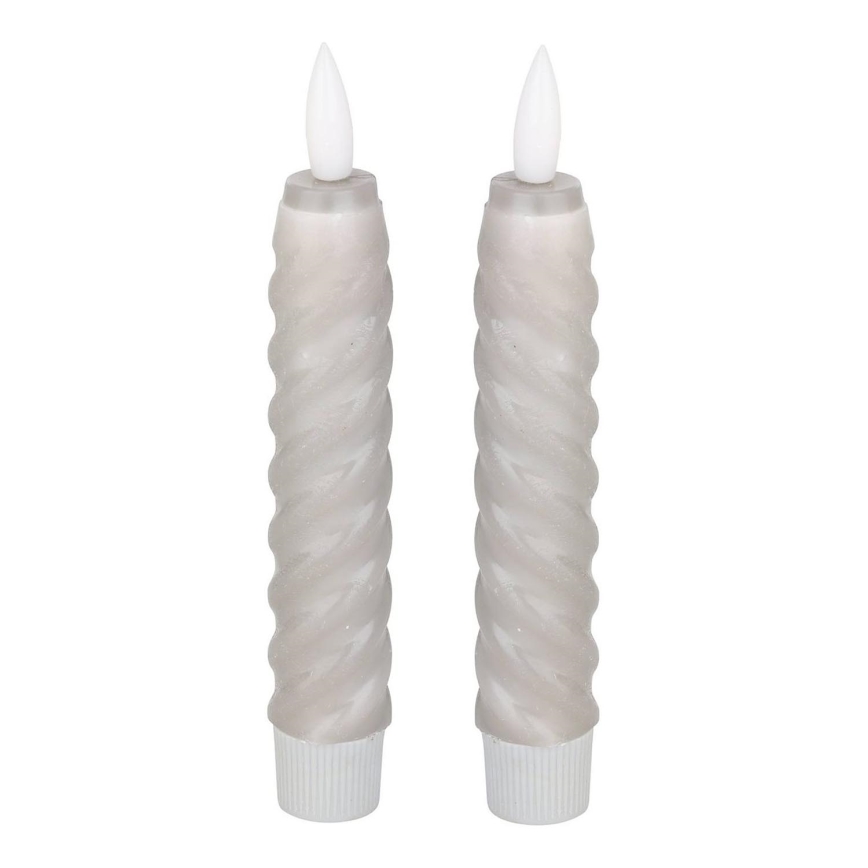 Eglo - SADA 2x LED Sviečka LED/1xAAA 15 cm šedá