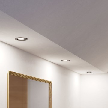 Eglo - SADA 3 ks LED kúpeľňových zapustených bodových svietidiel 1xGU10/4,5W/230V IP44 čierne
