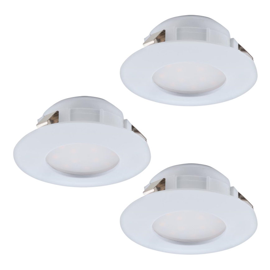 Eglo - SADA 3x LED Kúpeľňové podhľadové svietidlo PINEDA 1xLED/4,9W/230V IP44