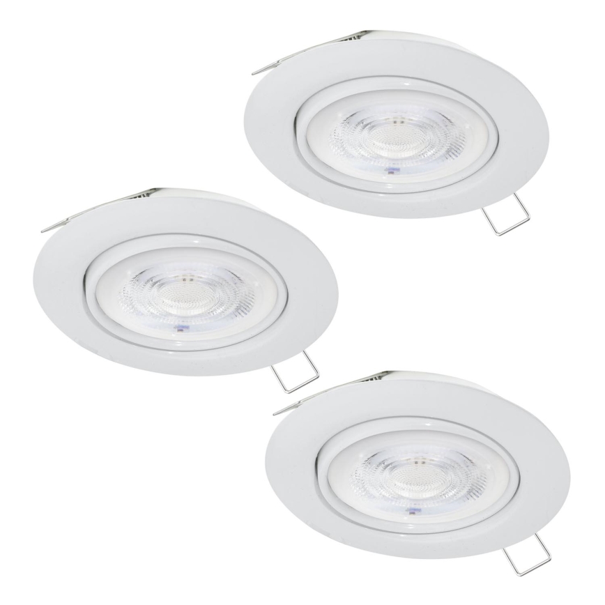 Eglo - SADA 3x LED Podhľadové svietidlo 1xGU10/4W/230V biela