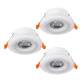 Eglo - SADA 3x LED Podhľadové svietidlo 3xLED/4,8W/230V biela