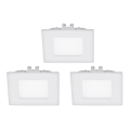 Eglo - SADA 3x LED Podhľadové svietidlo FUEVA 1 1xLED/2,7W/230V 8,5x8,5 cm