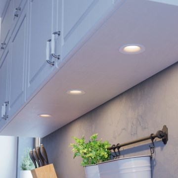 Eglo - SADA 3x LED stmievateľné zapustené stropné svietidlá LED/4,8W/230V pr. 8,8 cm biela