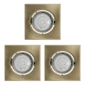 Eglo - SADA 3x LED zapustených stropných svietidiel IGOA 1xGU10/5W/230V