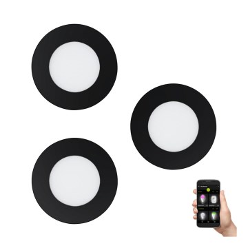 Eglo - SADA 3x stmievateľné kúpeľňové svietidlo FUEVA-Z 1xLED/2,8W/230V IP44 pr. 8,5 cm