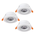 Eglo - Sada 3× LED podhľadové svietidlo LED/4,8W/230V biele