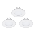 Eglo - SADA 3× LED zapustených stropných svietidiel FUEVA 1 1×LED/2,7W/230V priemer 8,5 cm