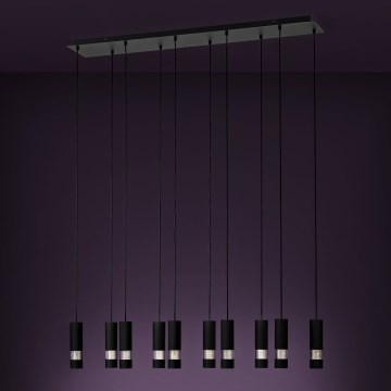 Eglo Stars of Light - LED Luster na lanku 10xGU10/4,6W/230V čierna