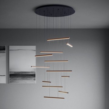 Eglo Stars of Light - LED Stmievateľný luster na lanku 12xLED/8,4W/230V 3000K čierna