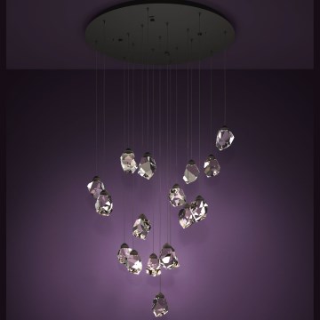 Eglo Stars of Light - LED Stmievateľný luster na lanku 17xLED/3W/230V 3000K čierna/číra