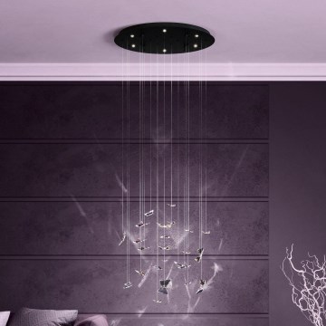 Eglo Stars of Light - LED stmievateľný luster na lanku 6xLED/4,2W/230V čierna/priehľadná