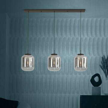 Eglo Stars of Light - Luster na lanku 3xE27/40W/230V dymová