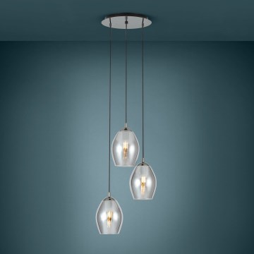 Eglo Stars of Light - Luster na lanku 3xE27/60W/230V dymová