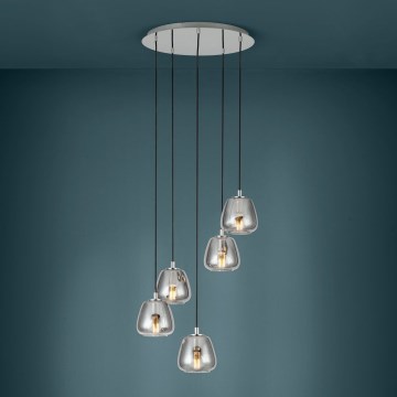 Eglo Stars of Light - Luster na lanku 5xE27/40W/230V dymová