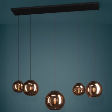 Eglo Stars of Light - Luster na lanku 5xE27/40W/230V medená