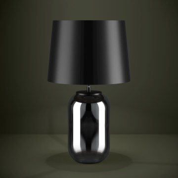 Eglo Stars of Light - Stolná lampa 1xE27/40W/230V čierna/dymová