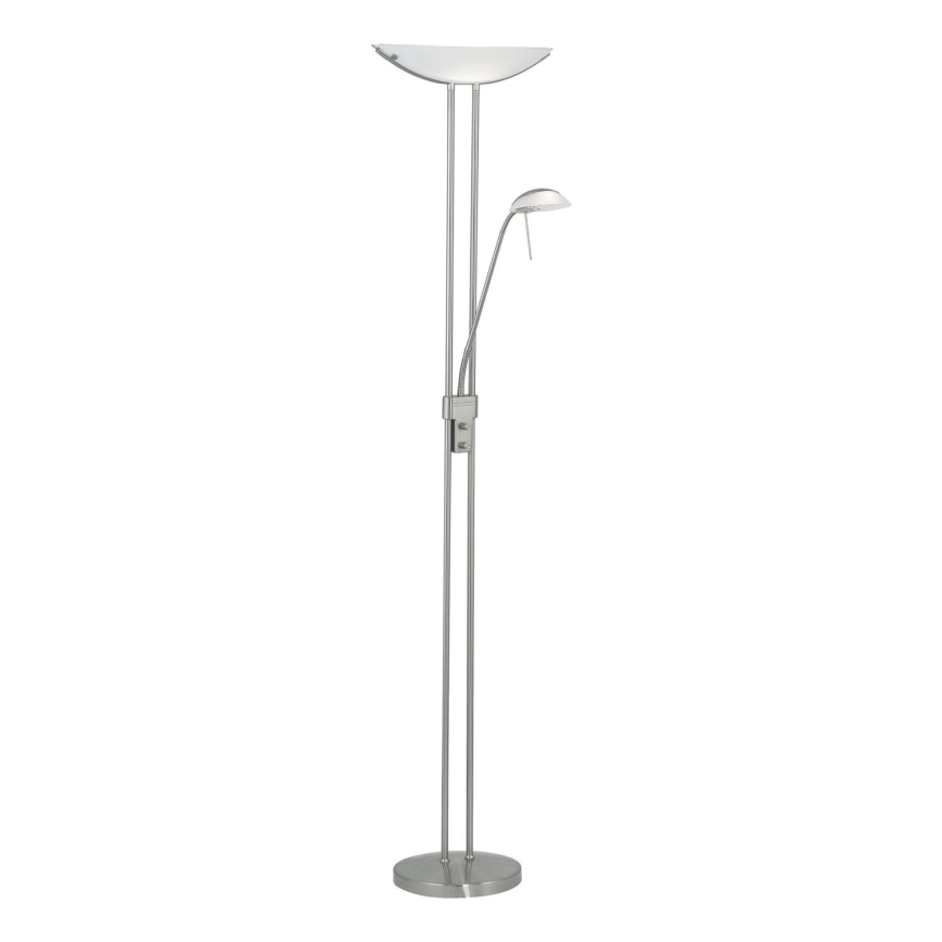 EGLO - Stmievateľná stojacia lampa BAYA 1xR7s/230W+1xG9/33W matný chróm