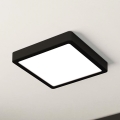Eglo - Stmievateľné LED stropné svietidlo LED/17W/230V čierne 21x21 cm