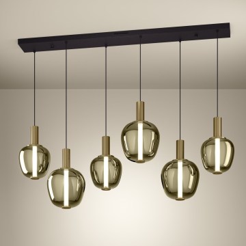 Eglo - stmievateľný LED luster 3xLED/5W/230V + 3xLED/6,5W + 6xLED/1,6W 2200-6500K zlatý