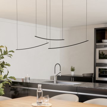 Eglo - Stmievateľný LED luster na lanku LED/22W/230V 2700/4000/6500K čierna