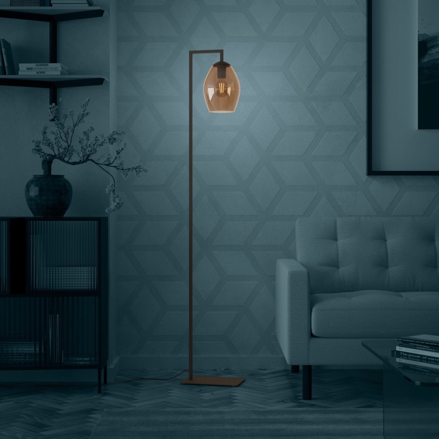 Eglo - Stojacia lampa 1xE27/40W/230V hnedá