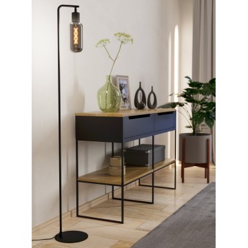 Eglo - stojacia lampa 1xE27/4W/230V čierna/dymová