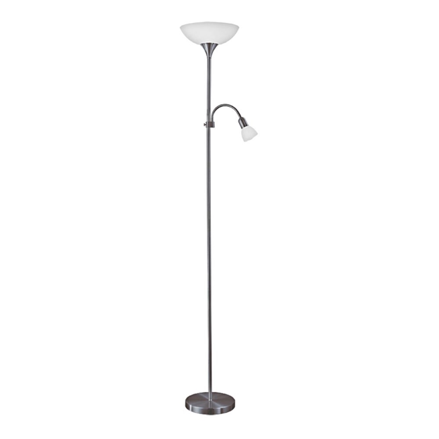 Eglo - Stojacia lampa 1xE27/60W/230V + 1xE14/25W/230V čierny chróm