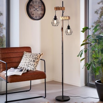 Eglo - Stojacia lampa TOWNSHEND 2xE27/60W/230V - FSC certifikované
