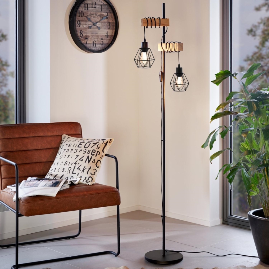 Eglo - Stojacia lampa TOWNSHEND 2xE27/60W/230V