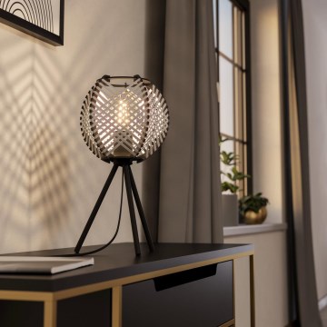 Eglo - Stolná lampa 1xE27/40W/230V biela/čierna