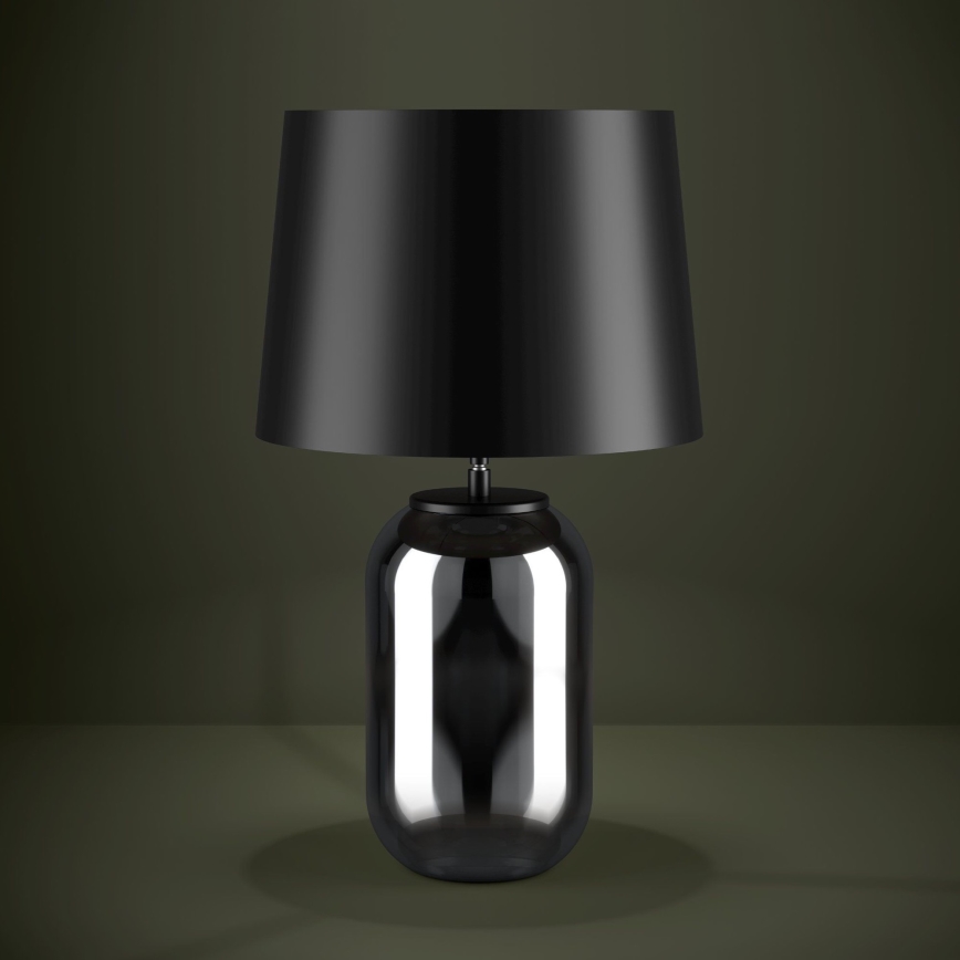 Eglo - Stolná lampa 1xE27/40W/230V čierna/dymová