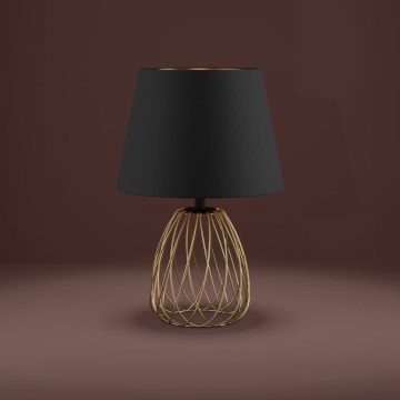 Eglo - Stolná lampa 1xE27/40W/230V čierna/zlatá
