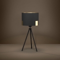 Eglo - Stolná lampa 1xE27/40W/230V čierna/zlatá