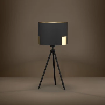 Eglo - Stolná lampa 1xE27/40W/230V čierna/zlatá