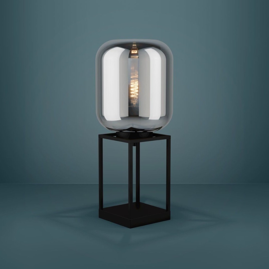 Eglo - Stolná lampa 1xE27/40W/230V dymová