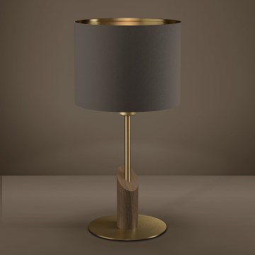 Eglo - Stolná lampa 1xE27/40W/230V hnedá/zlatá