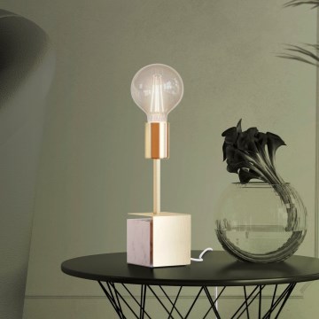 Eglo - Stolná lampa 1xE27/40W/230V zlatá/biely mramor
