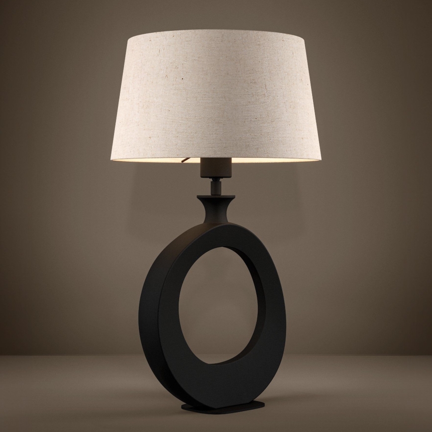Eglo - Stolná lampa 1xE27/60W/230V 52,5 cm čierna/krémová