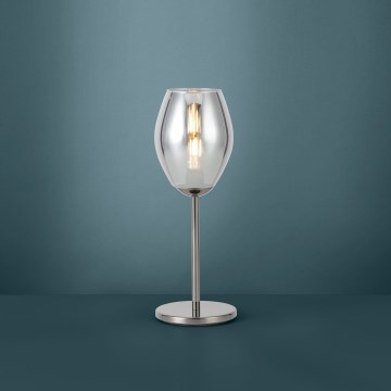 Eglo - Stolná lampa 1xE27/60W/230V čierna/dymová