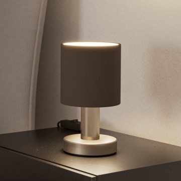 Eglo - Stolová lampa 1xE14/40W/230V hnedá/matný chróm