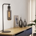 Eglo - Stolová lampa 1xE27/4W/230V čierna/dymová