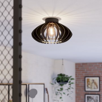 Eglo - Stropné svietidlo 1xE27/40W/230V pr. 38 cm čierna