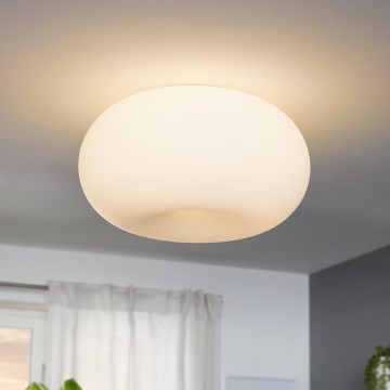 EGLO - Stropné svietidlo OPTICA 2xE27/60W/230V opálové sklo pr. 35 cm